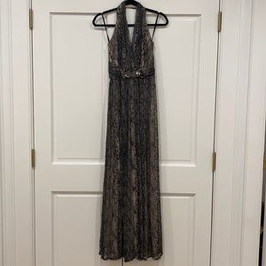 David Meister Snakeskin Gown